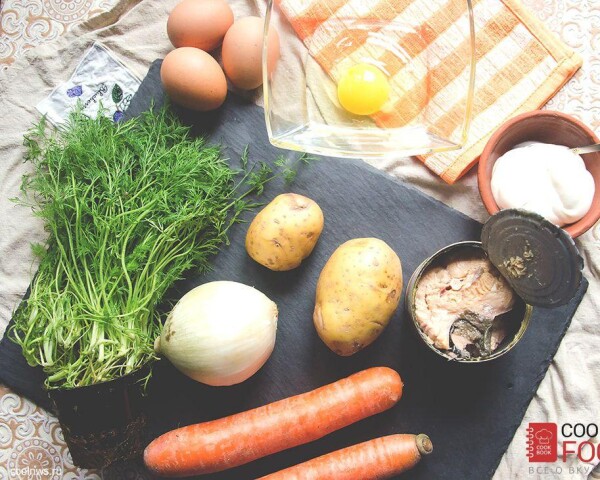 ингредиенты для салата мимоза