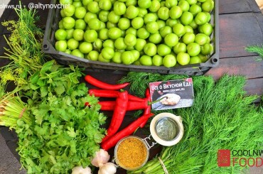 Ингредиенты для соуса зеленый ткемали