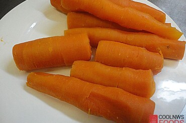 Отварная, очищенная морковь