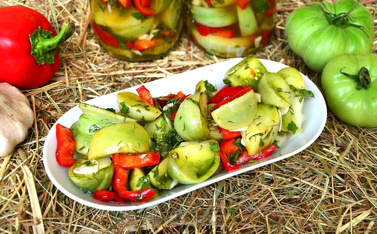 Соленые зеленые помидоры на зиму - 8 рецептов с пошаговыми фото | Сайт о кулинарии